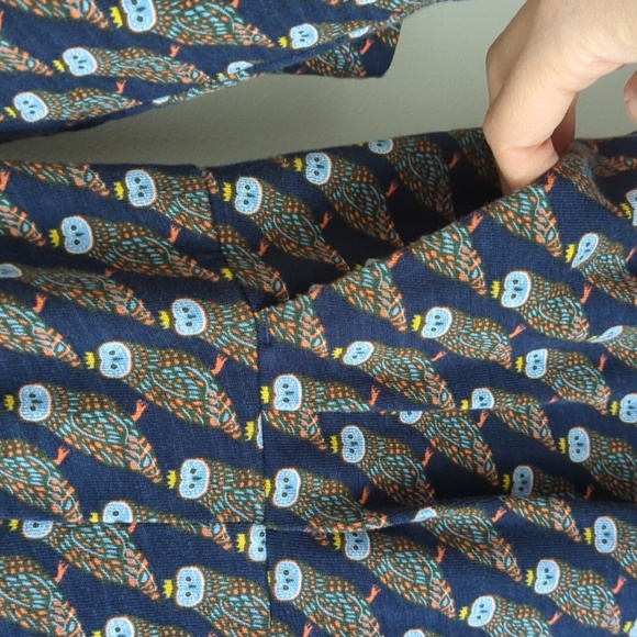 Boden Navy Regal Owl Penny Jersey Dress Size 8L - Picture 3 of 6